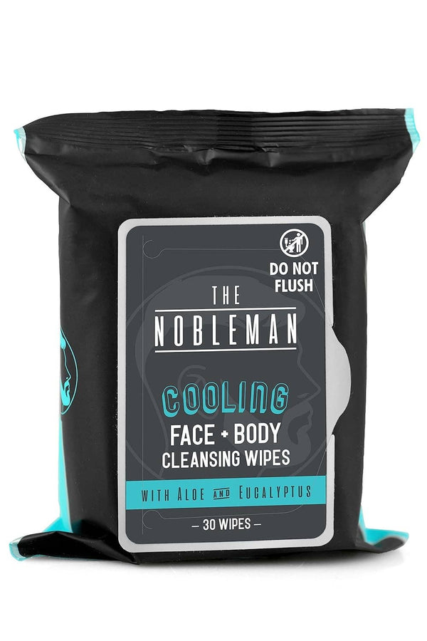 Men's Cooling Face + Body Cleansing Wipes - 30 Wipes
