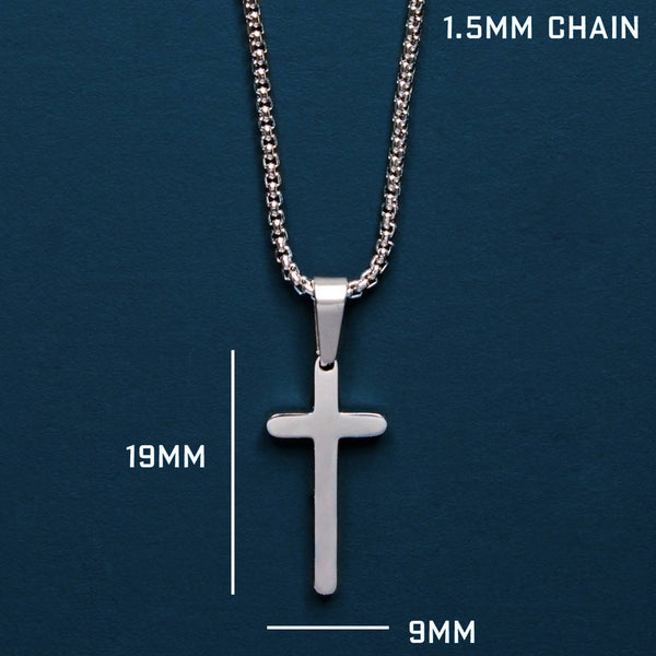 Mini Stainless Steel Cross Necklace