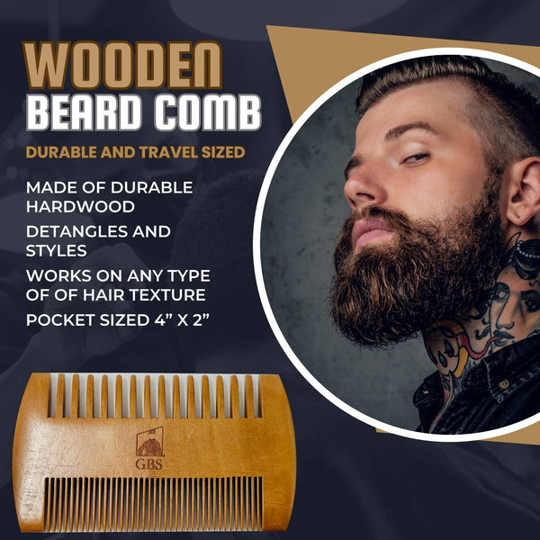 GENTS Beard Care Kit for Men with Faux Leather Travel Bag