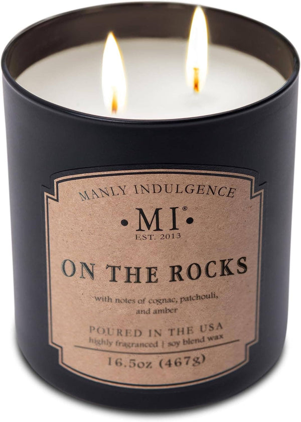 On The Rocks 2-Wick Scented Candle, Soy Blend Wax, 16.5oz