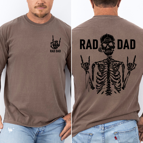 Rad Dad, Skeleton, Father's Day, Husband, Guy Gift T-Shirt