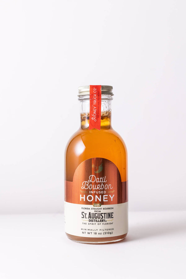 Datil Bourbon Infused Honey | Infused Honey | 18oz | 12 pk