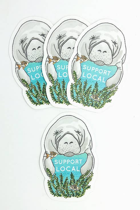 Support Local Manatee Sticker