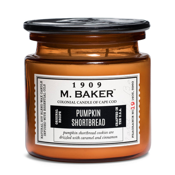 M Baker Pumpkin Shortbread, 2 Wick, 14oz