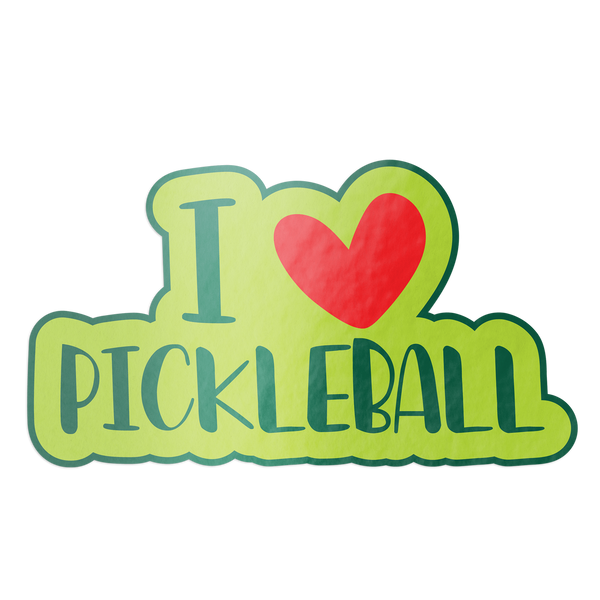 I Love Pickleball Pickleball Sticker