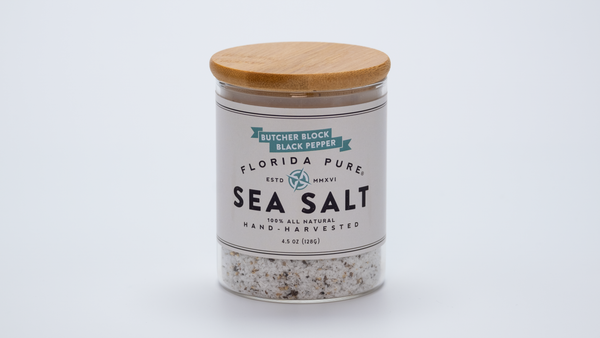 All-Natural Butcher Block Black Pepper Infused Sea Salt