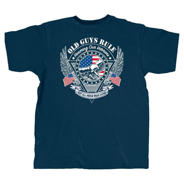 Old guys rule Veteran Eagle navy shirt