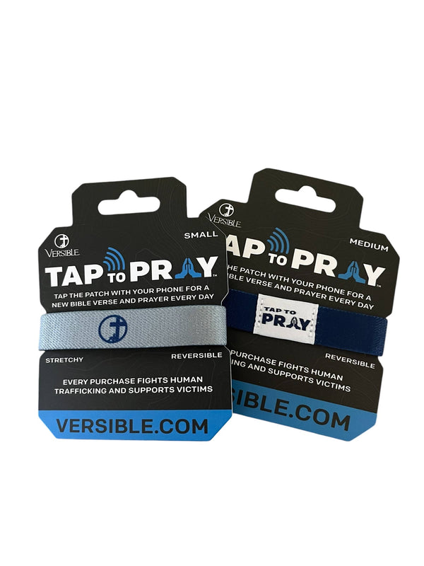 Tap To Pray™ Wristbands - Navy & Grey