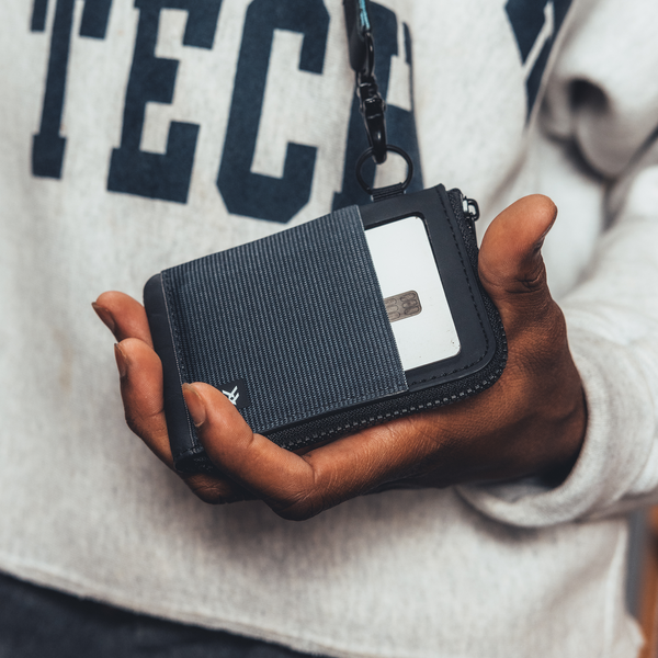 Black - Leather Zip Wallet