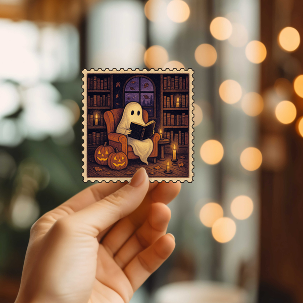 Beautiful Halloween Ghost Vinyl Sticker