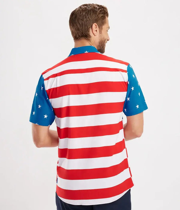 American Flag Button Down Shirt - Men's Patriotic Shirt