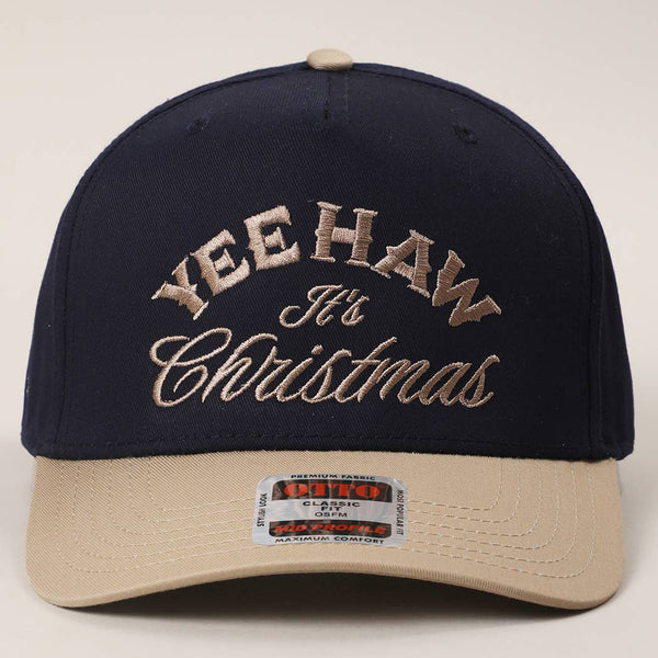YEE HAW IT'S CHRISTMAS Embroidery Two-Tone Trucker Hat