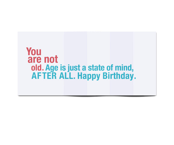 Old AF • Accordion Fold Funny Birthday Card