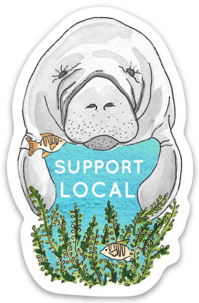 Support Local Manatee Sticker