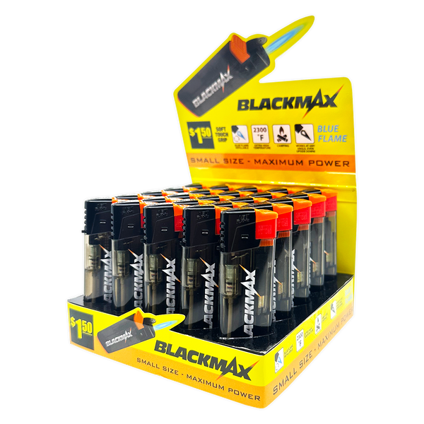 Black Max Jet Flame Lighter Bulk Pack - 25/Display