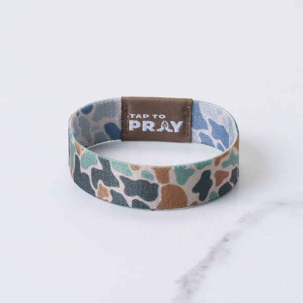 Tap To Pray™ Wristbands - River Rock Camo Classic & Sage