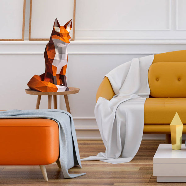 Fox 3D Origami Model PaperCraft Kit