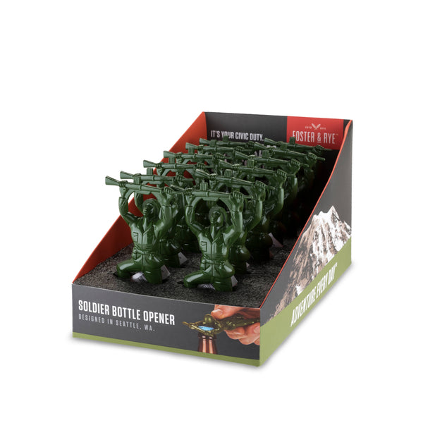 Army Man Bottle Opener - Counter Display Unit