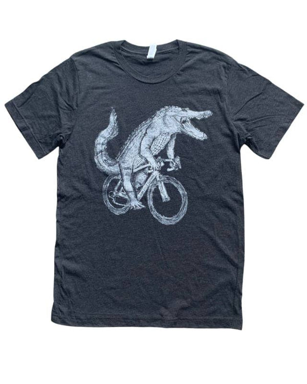 Alligator on A Bicycle Men's/Unisex Shirt