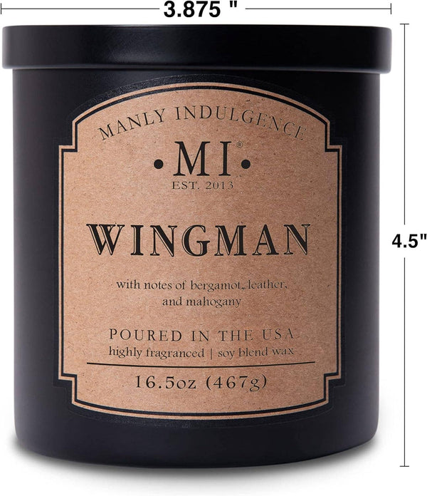 Wingman 2-Wick Scented Jar Candle, Soy Blend Wax, 16.5oz