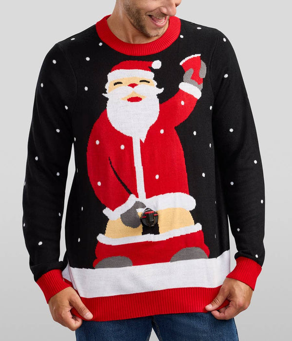 Jolly Juice Dispenser Sweater - Men's Naughty Christmas Knit