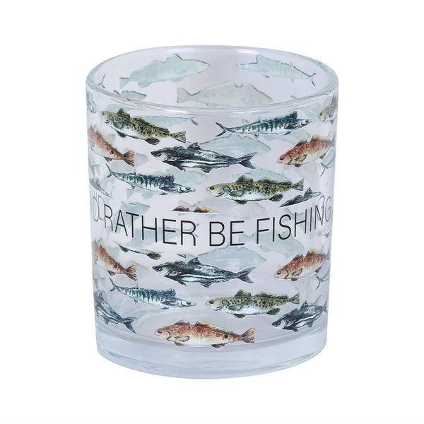 I'd Rather Be Fishing Rocks Glass