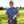Hot Dog Men's Golf Shirt - Blue Summer Golf Polo