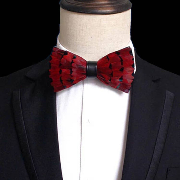 Handmade FeatherBowtie W/free Lapel Pin        