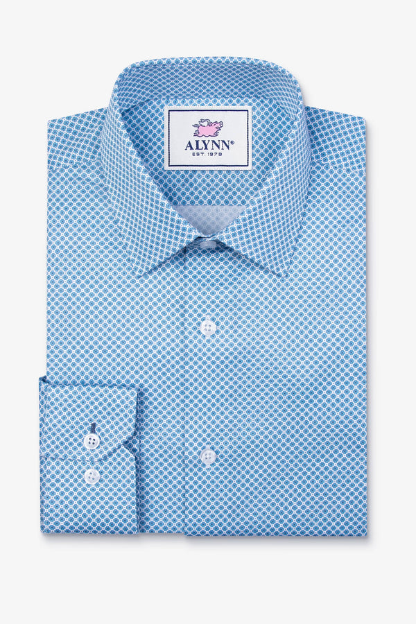 Porter Slim Fit Blue Dress Shirt by Alynn