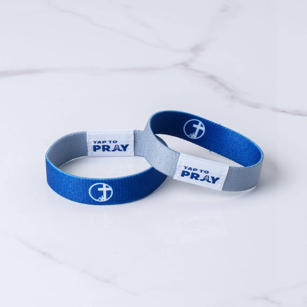 Tap To Pray™ Wristbands - Navy & Grey