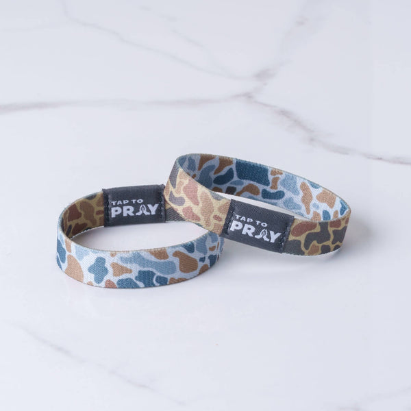 Tap To Pray™ Wristbands - River Rock Camo Sahara and Copper