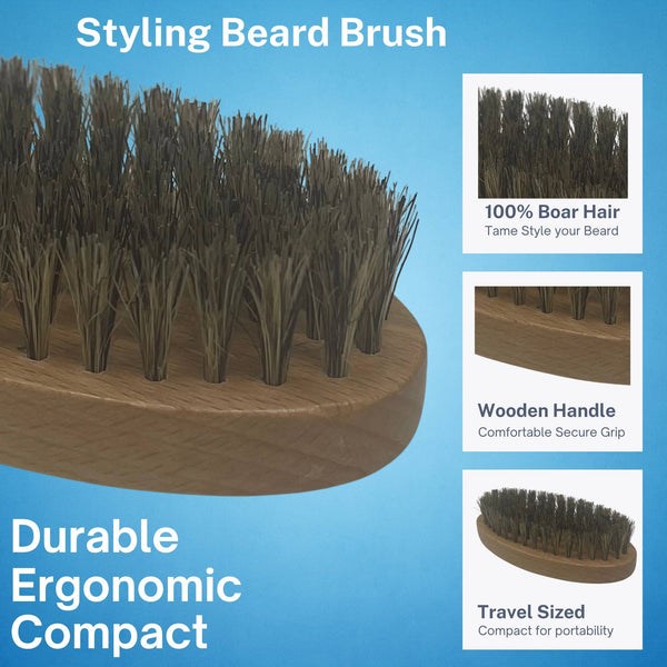 GENTS Beard Care Kit for Men with Faux Leather Travel Bag