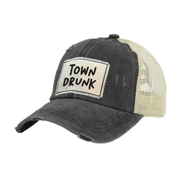 Brief Insanity Town Drunk Vintage Trucker Hat