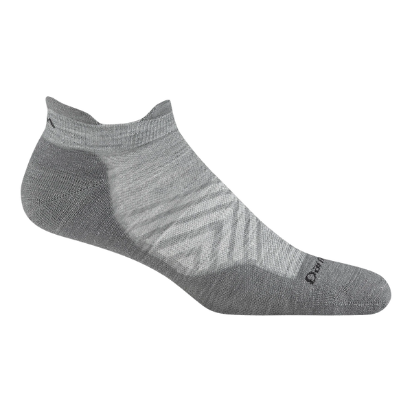 Darn Tough Run No Show Tab Ultra-Lightweight with Cushion Merino Wool Solid Gray
