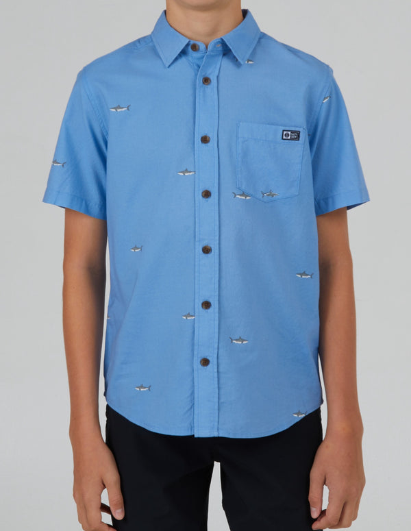 Salty crew seaside boys woven marine blue