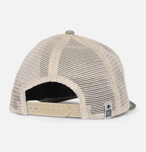 Salty crew pinnacle boys retro trucker sand camo
