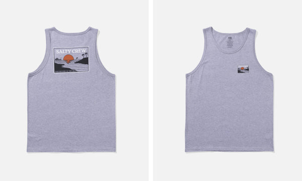 Salty crew reflection tank athletic heather