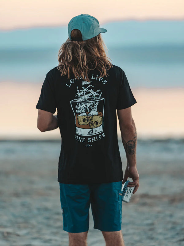 Haggard Pirate loose lips tee black
