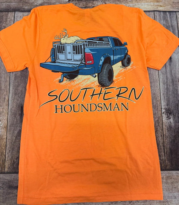 Southern houndsman deer in truck graphic shirt