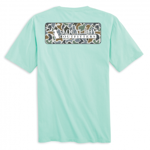 Local boy localflage bluff plate t-shirt