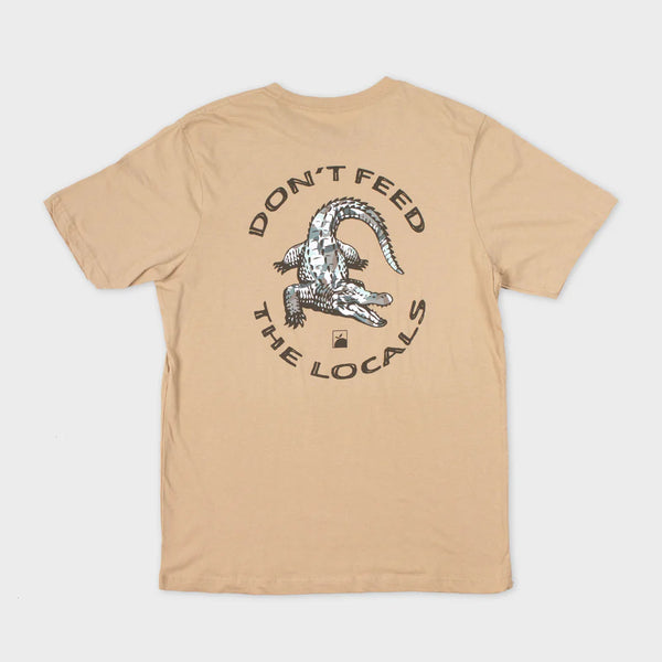 Flomotion don’t feed the locals tee tan