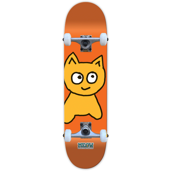 Meow big cat orange complete skateboard 7.25