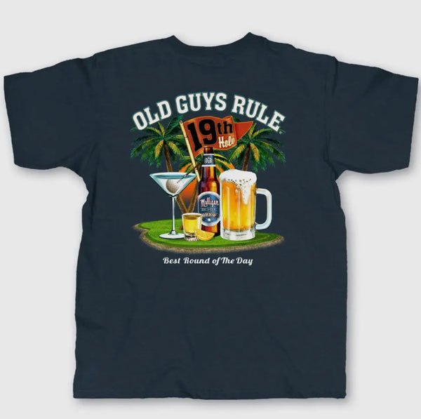 Old guys rule Best round tee navy