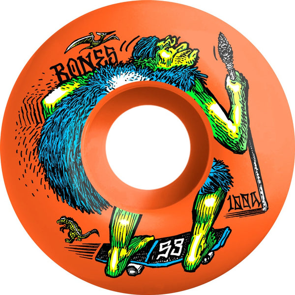 Bones 100s OG formula neanderthal orange V4 wide 53 mm 100 a