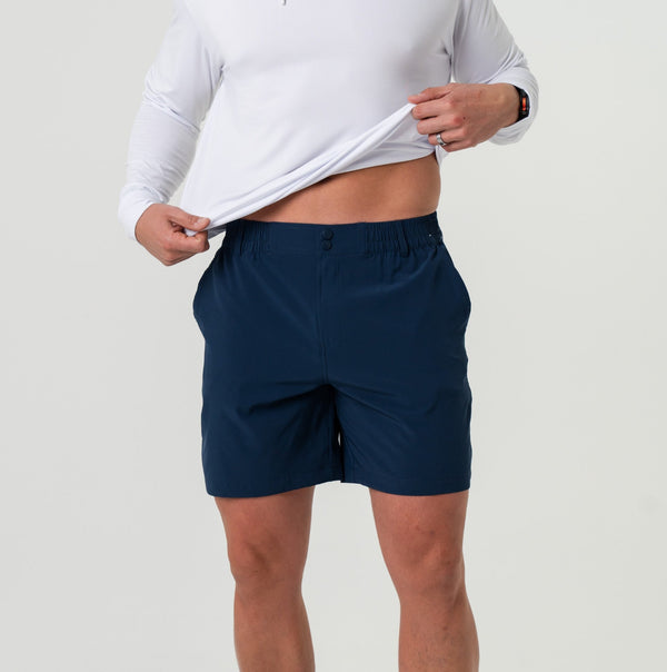Burlebo Everyday short navy- Mayan pocket