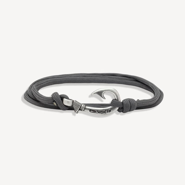 Chasing fin Charcoal Gray Fish Hook Bracelet