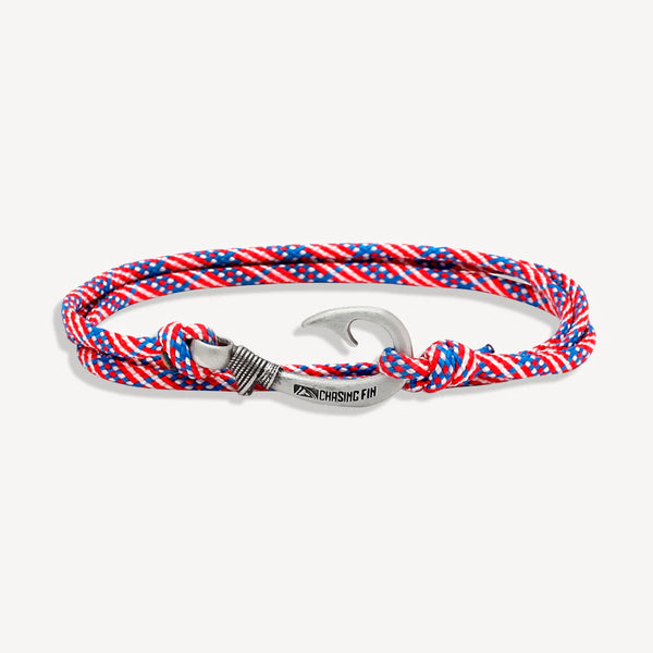Chasing fin Stars & Stripes Fish Hook Bracelet