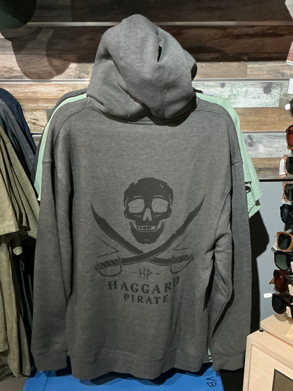 Haggard Pirate Skulled Zip Up Hoodie