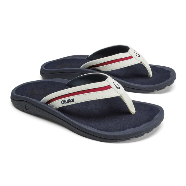 Olukai Men’s Ohana Palua Bright White/Americana