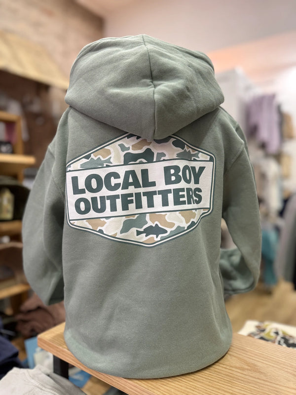 Local Boy Fish Camo Diamond Crest Hoodie
